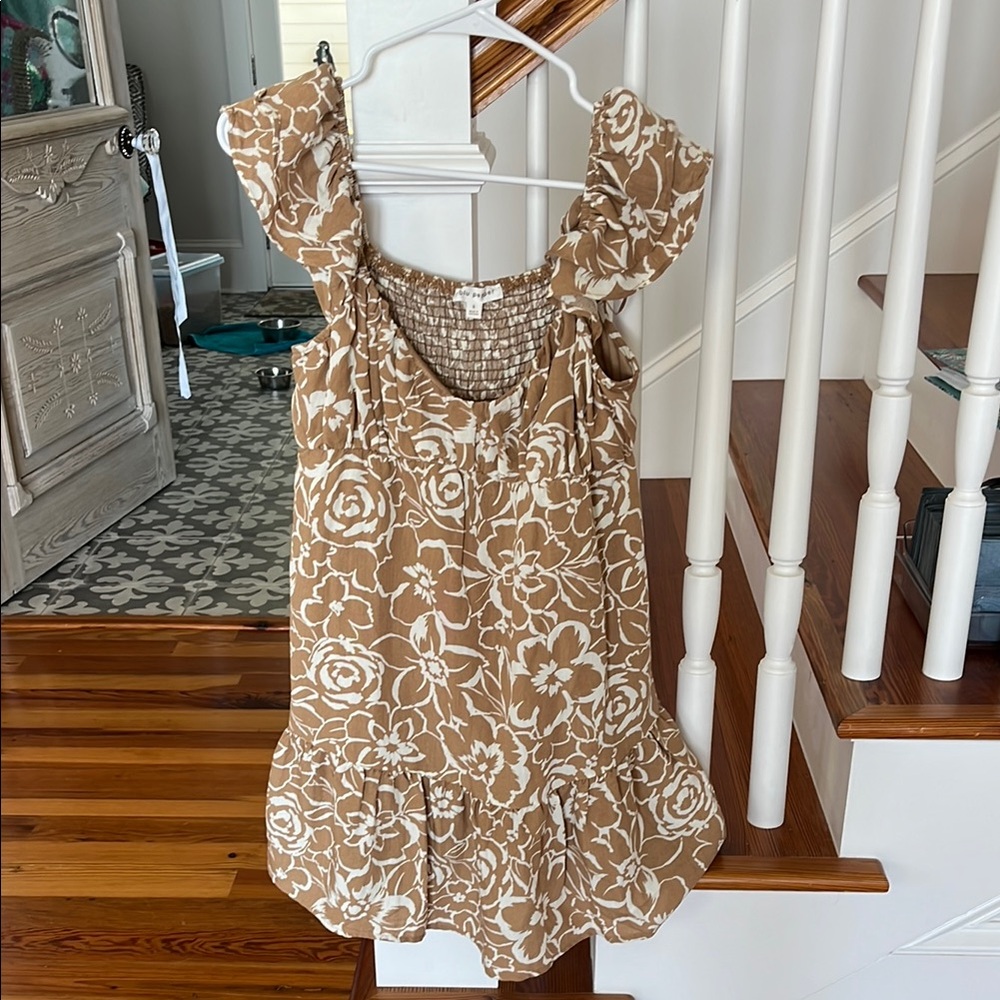Floral Ruffle Sleeve Dress